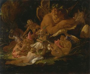 Krążek i wróżki, z „Snu nocy letniej” autorstwa Joseph Noel Paton