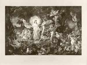 Kłótnia - Oberon i Titania (fotograwiura) autorstwa Joseph Noel Paton