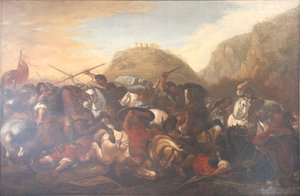 Jozue zatrzymał bieg słońca i księżyca. autorstwa Joseph Parrocel