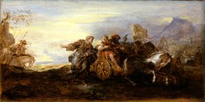 Scena z historii starożytnej, ok. 1680-90 (olej na papierze na płótnie)