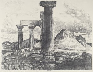 Akro, Korynt z Koryntu autorstwa Joseph Pennell