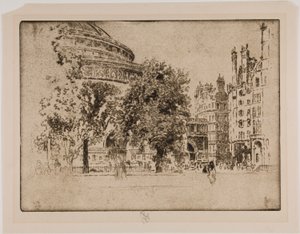 Albert Hall, Londyn autorstwa Joseph Pennell