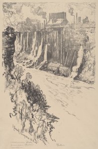 Amerykańskie Tivoli autorstwa Joseph Pennell