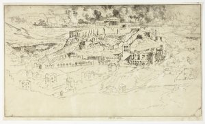 Ateny z grobowca Filopotes autorstwa Joseph Pennell
