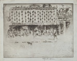 Brasserie, Au Lion Rouge autorstwa Joseph Pennell