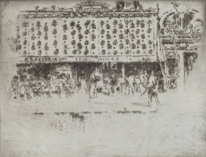 Brasserie, Au Lion Rouge, 1893. autorstwa Joseph Pennell