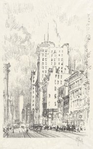Broadway powyżej 23. ulicy, nr 11 w kolekcji Iconophile Club autorstwa Joseph Pennell