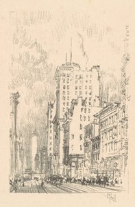 Broadway, powyżej dwudziestej trzeciej ulicy autorstwa Joseph Pennell