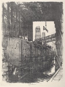 Budowa pancernika autorstwa Joseph Pennell
