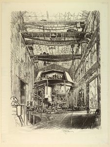 Budowa Wielkiej Wieży autorstwa Joseph Pennell