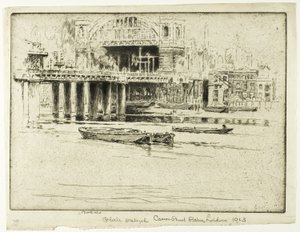 Stacja Cannon Street, od strony rzeki autorstwa Joseph Pennell