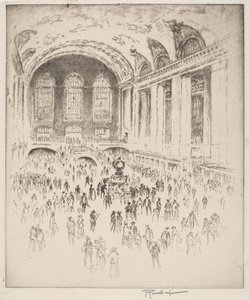 Hala Grand Central, Nowy Jork autorstwa Joseph Pennell