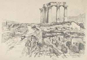 Korynt, w kierunku Zatoki autorstwa Joseph Pennell