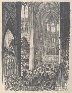 Koronacja króla Jerzego V i królowej Marii w Opactwie Westminsterskim, 1911 r. autorstwa Joseph Pennell