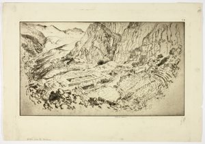 Delphi, ze Stadionu autorstwa Joseph Pennell