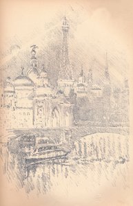 Efekt wczesnego wieczoru, wystawa w Paryżu, 1901 autorstwa Joseph Pennell