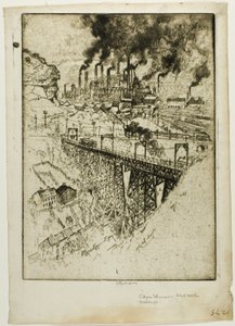 Edgar Thompson Works, Bessemer autorstwa Joseph Pennell
