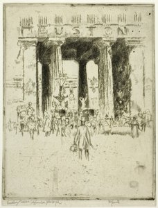 Euston autorstwa Joseph Pennell