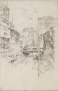 Czterdziesta Druga Ulica, 1904. autorstwa Joseph Pennell