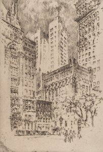 Czteropiętrowy dom, 1904. autorstwa Joseph Pennell