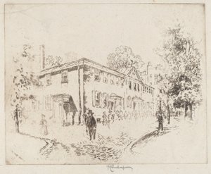 Fourth Street, Dom Spotkań, Filadelfia autorstwa Joseph Pennell