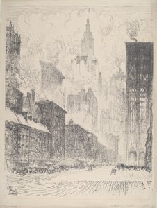 Z Fulton Street autorstwa Joseph Pennell