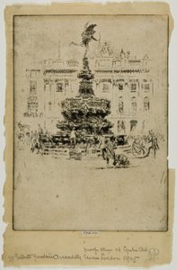 Pomnik Gilberta, Piccadilly Circus autorstwa Joseph Pennell