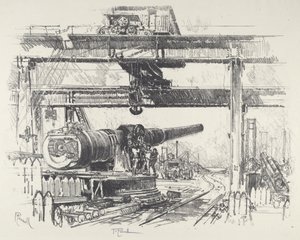 Testowanie broni, 1916. autorstwa Joseph Pennell