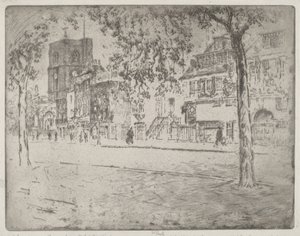 Dom, w którym zmarł Whistler autorstwa Joseph Pennell