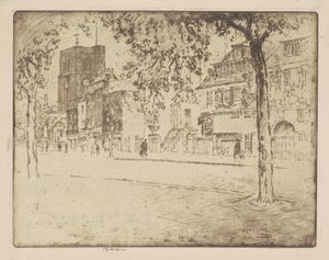Dom, w którym zmarł Whistler autorstwa Joseph Pennell