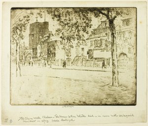 Dom, w którym zmarł Whistler autorstwa Joseph Pennell