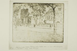 Dom, w którym zmarł Whistler autorstwa Joseph Pennell