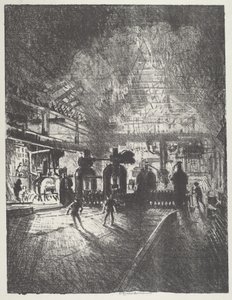 W szczękach śmierci, pręty do pocisków autorstwa Joseph Pennell
