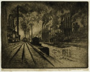 W Zakładach, Gospodarstwo autorstwa Joseph Pennell