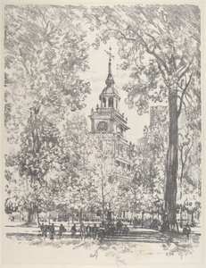 Plac Niepodległości i Państwowy Dom autorstwa Joseph Pennell
