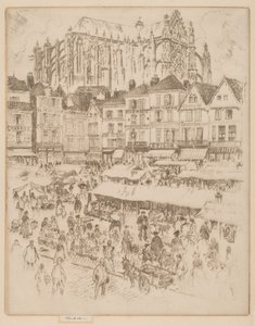 Miejsce, Beauvais autorstwa Joseph Pennell
