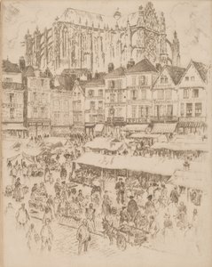 Miejsce, Beauvais, 1907. autorstwa Joseph Pennell