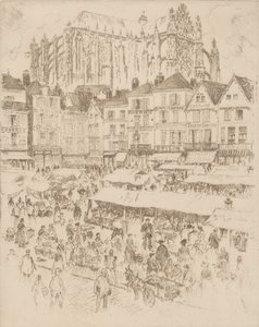 Miejsce, Beauvais, 1907. autorstwa Joseph Pennell