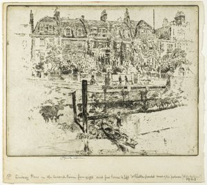 Lindsay Row, Chelsea autorstwa Joseph Pennell
