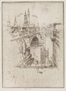 Schody na moście londyńskim autorstwa Joseph Pennell