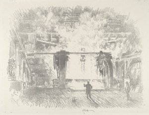 Wykonywanie płyty pancernej, 1916. autorstwa Joseph Pennell