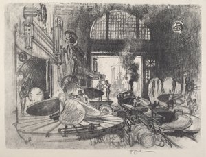 Wykonywanie łopat śmigła autorstwa Joseph Pennell