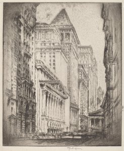 Nowojorska Giełda Papierów Wartościowych autorstwa Joseph Pennell