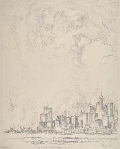 Nowy Jork z Brooklynu autorstwa Joseph Pennell