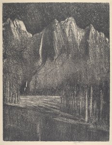 Noc w Yosemite autorstwa Joseph Pennell