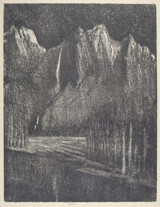 Noc w Yosemite autorstwa Joseph Pennell
