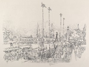 Most Oberbaum, Berlin autorstwa Joseph Pennell