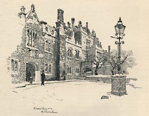 Stary Charterhouse: Sąd Mistrzów, 1886 autorstwa Joseph Pennell