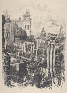 Stary i Nowy Rzym, Pomnik Wiktora Emanuela autorstwa Joseph Pennell