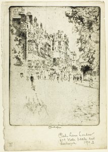Park Lane autorstwa Joseph Pennell
